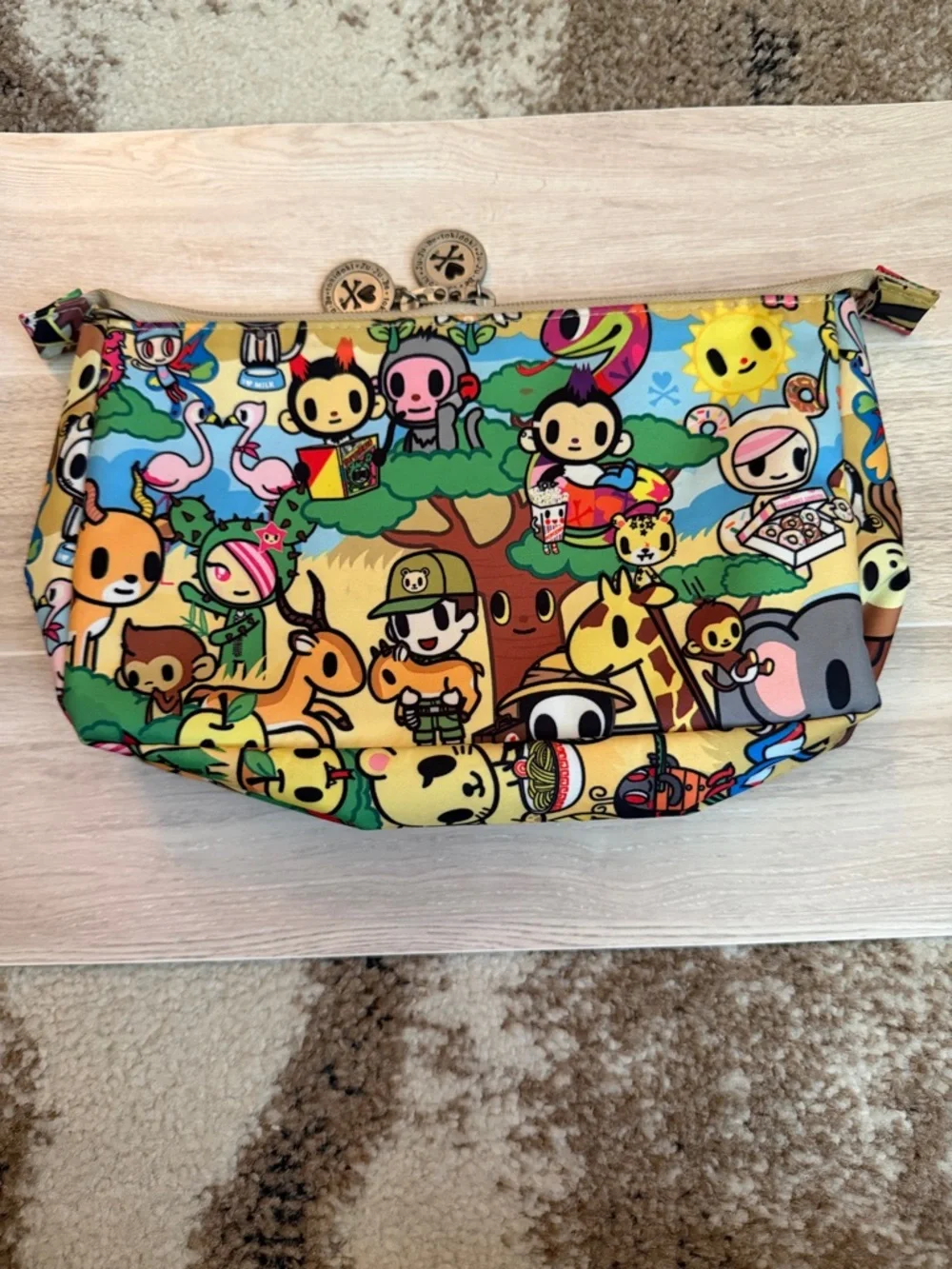 tokidoki Yellow Multicolor Character Pouch - Picture 2 of 4